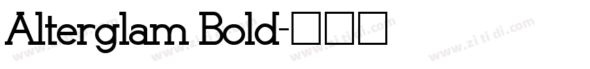 Alterglam Bold字体转换